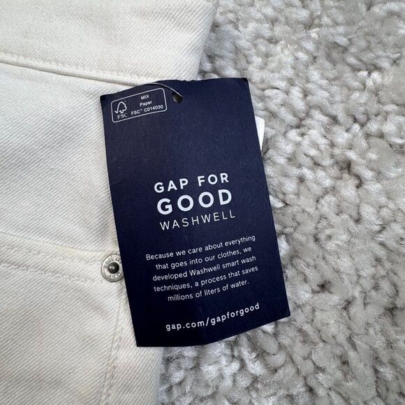 Gap High Rise Cigarette Jeans White 8/29 NEW - Picture 10 of 14